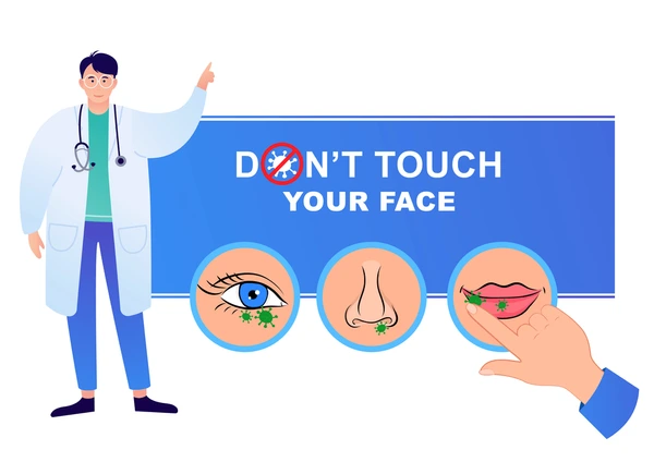 Avoid touching their eyes, nose, and mouth for autistic children