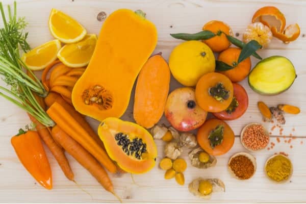 Orange and Yellow Vegetables and Fruits